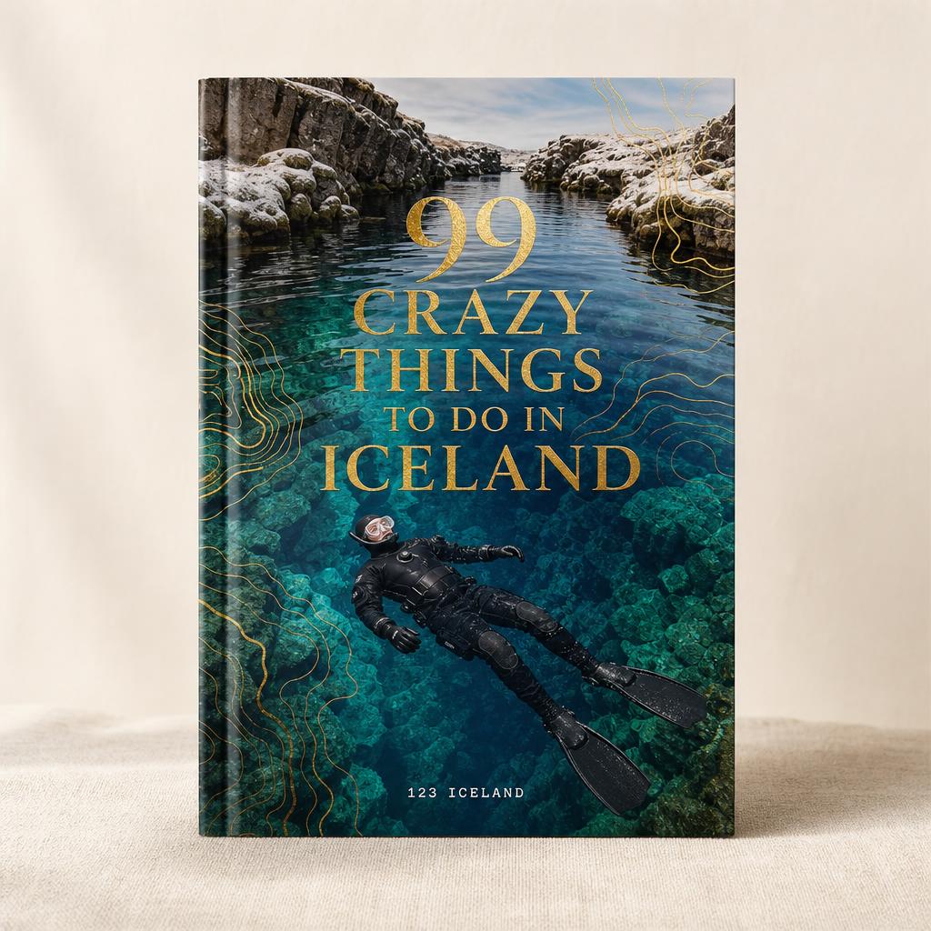 Cover mockup of 99 Crazy Things to Do in Iceland